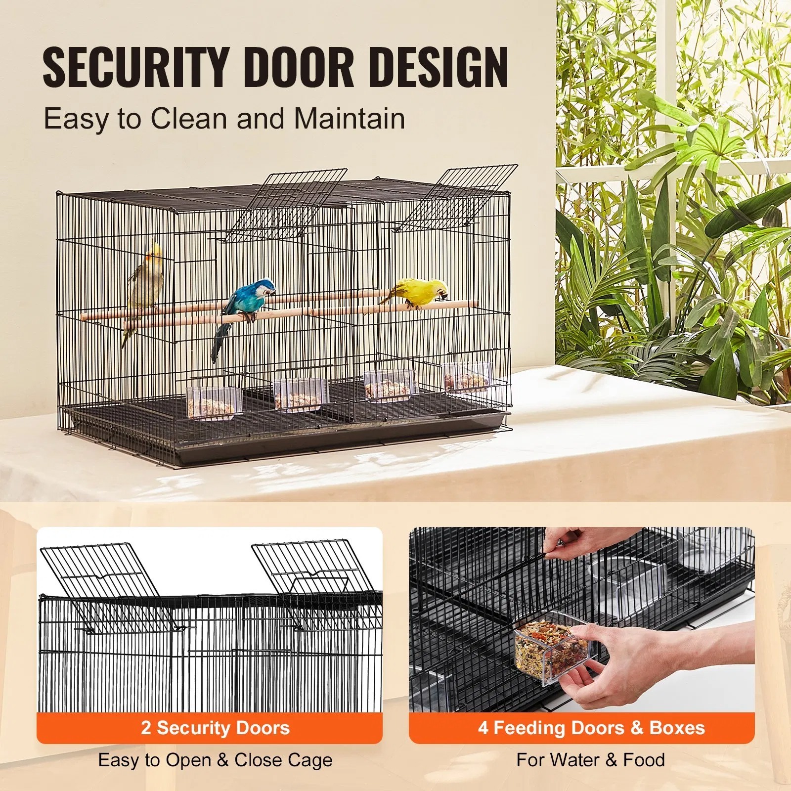 30-inch Flight Bird Cage, Stackable Divided Small Parakeet Cage for Parrots