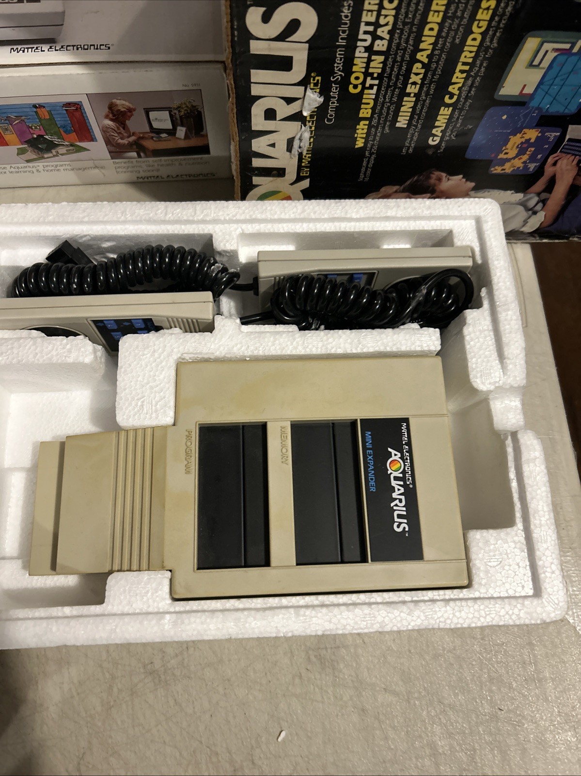 Mattel 1982 Aquarius Computer & Game System W/Nightstalker Untested As Is