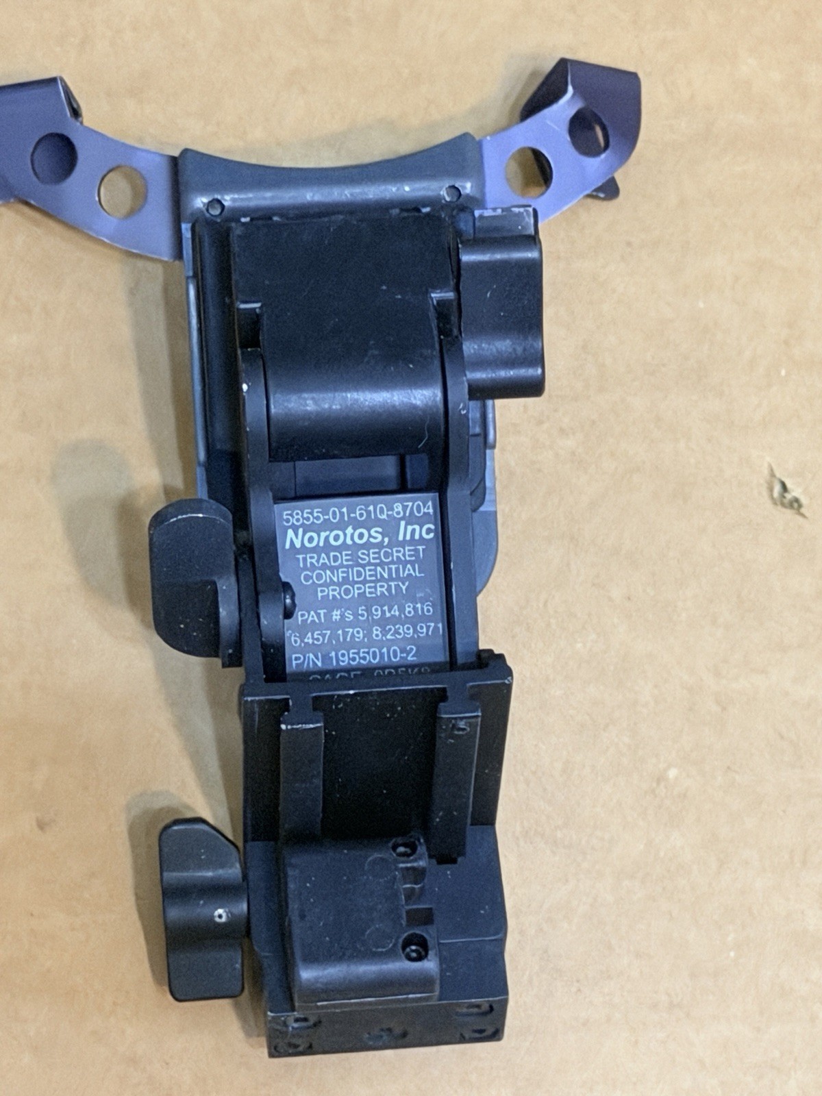 NOROTOS helmet Rhino Mount II 1955010-2 Titanium ACH Mount Black/BASE PLATE