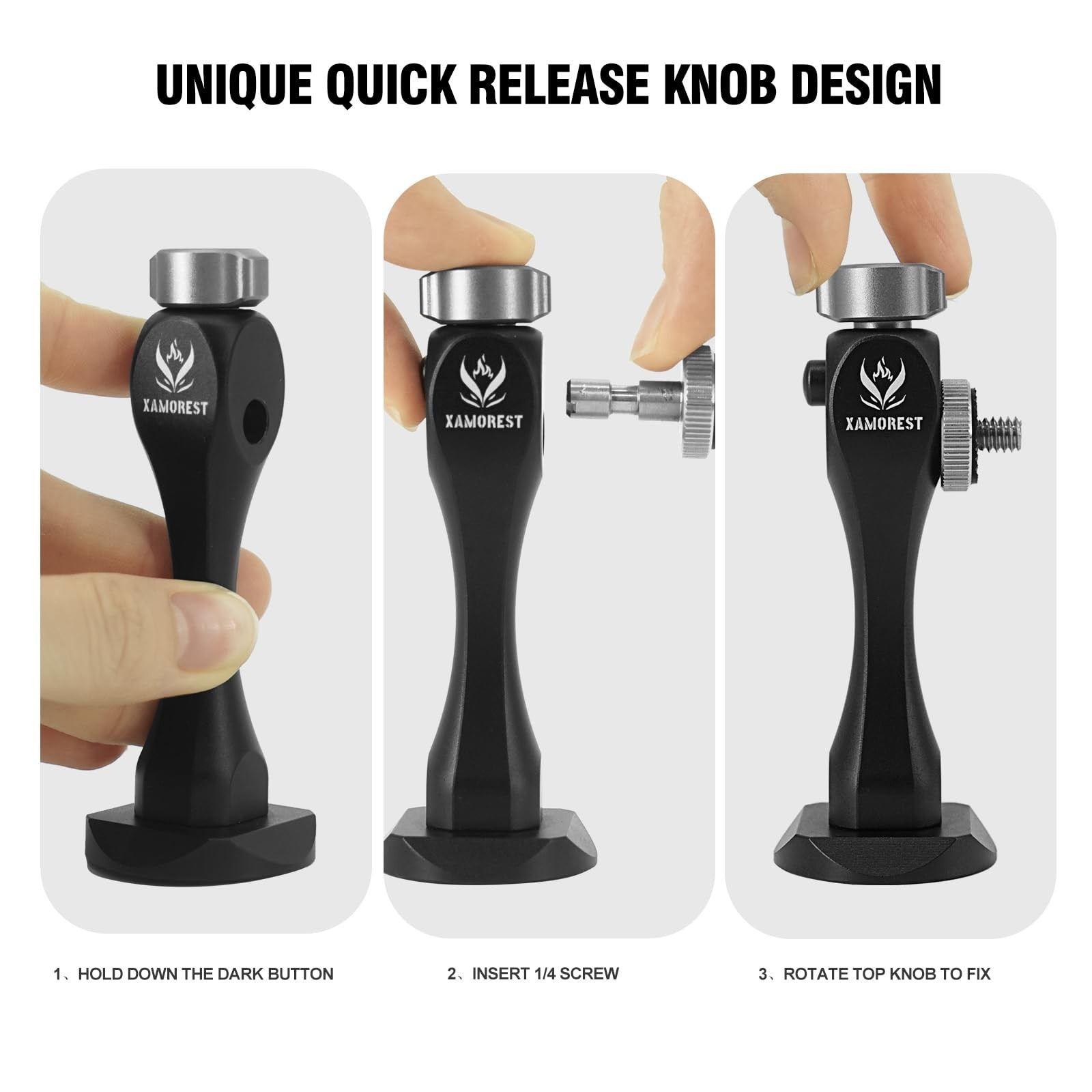 Quick Release Binocular Tripod Adapter, 1/4-20 Thread, T6061 Aluminum, Arca Comp