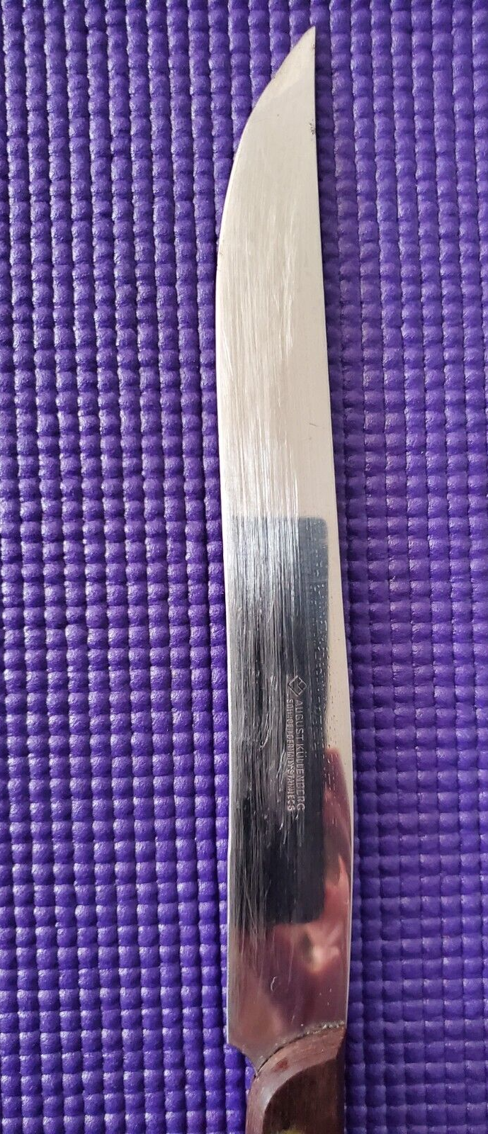 Vintage AUGUST KULLENBERG SOLINGEN GERMANY KNIFE 7 3/4" BLADE 13" OVERALL LENGTH