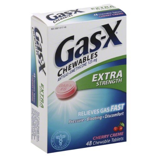6 Pack GasX Chewables Extra Strength Cherry Creme 48 Tablets Each