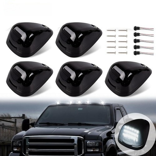 5pcs LED White Cab Roof Marker Lights For 1999-2016 Ford F150 F250 F350 F450