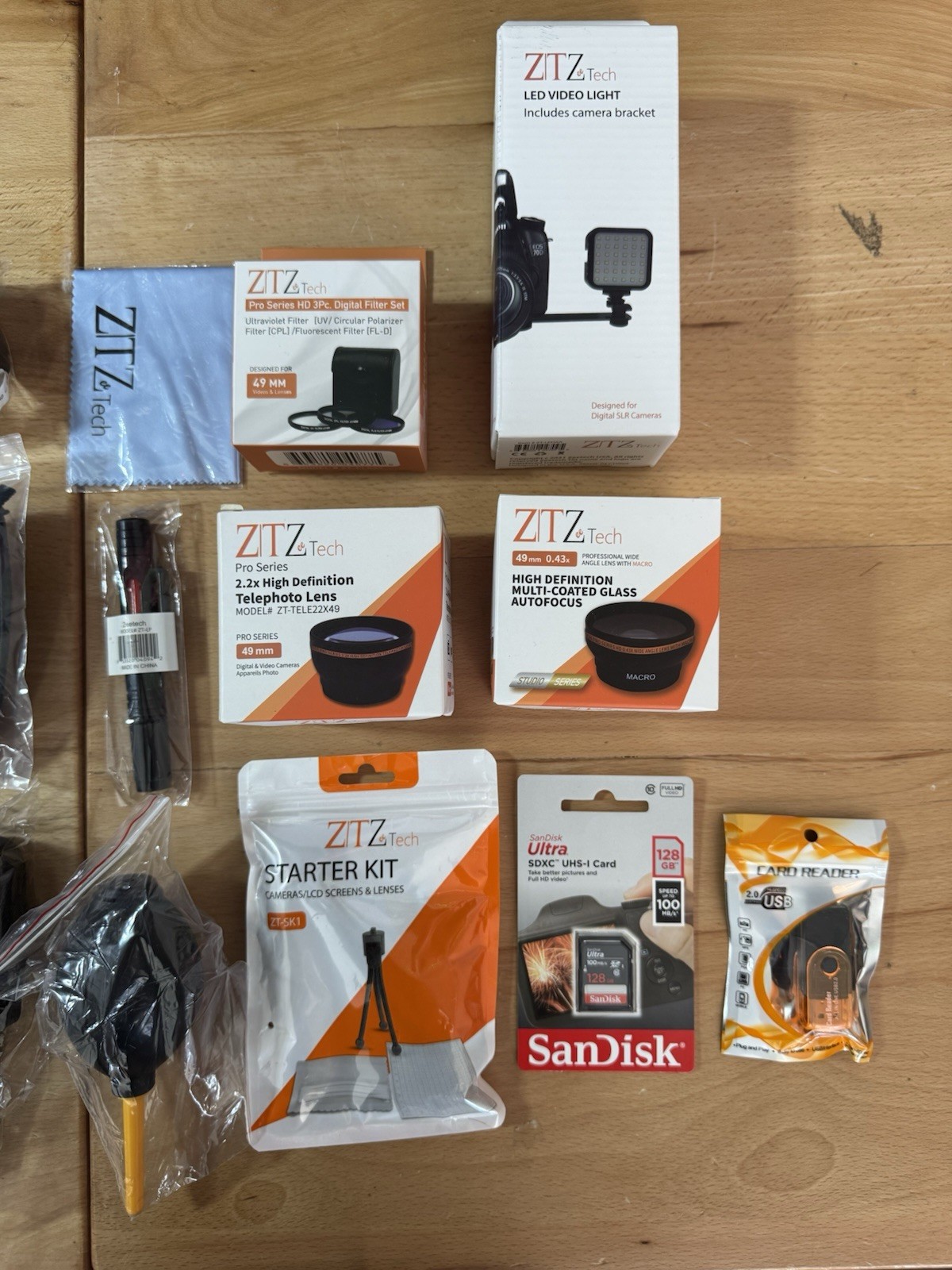 15-Piece 49mm Lens Mirrorless Camera Accessory/Starter Bundle (Canon EOS & More)