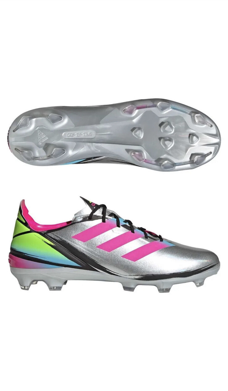 Adidas GAMEMODE Men's Soccer FIRM GROUND Cleats GY7535 Silver Metallic New 10