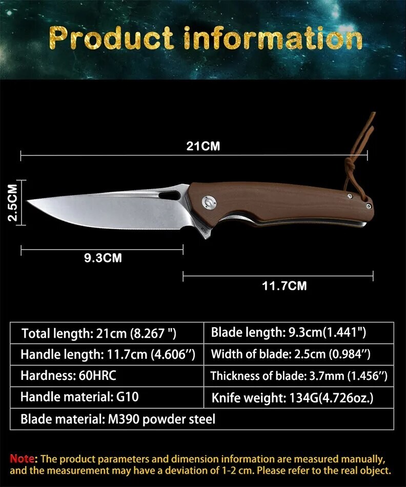 Foldable Hunting Knives Game Field Processing Skinning Bush Lock Blade Locking