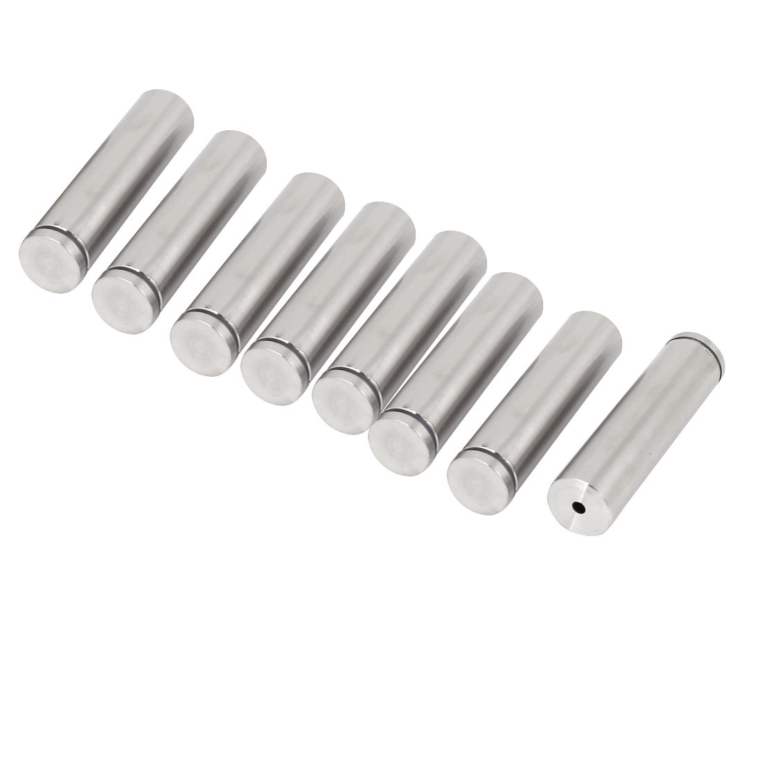 Stainless Steel Advertising Screw Nails Glass Standoff 25mm Dia 100mm Long 8 Pcs