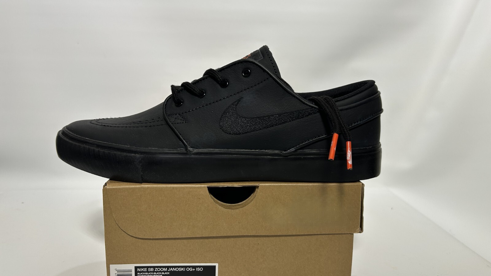[TARIFF-FREE] Nike SB Janoski OG+ ISO Triple Black Mens Sz 10-10.5-11-12 Leather