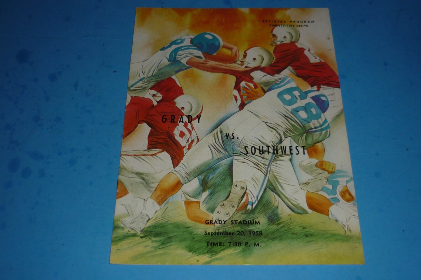 GRADY VS SOUTHWEST (ATLANTA, GA) HIGH SCHOOL FOOTBALL GAME DAY PROGRAM-9/20/1958