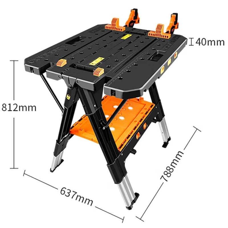 Portable Folding Workbench Saw Stand and Work Multifunctional Woodworking Bench