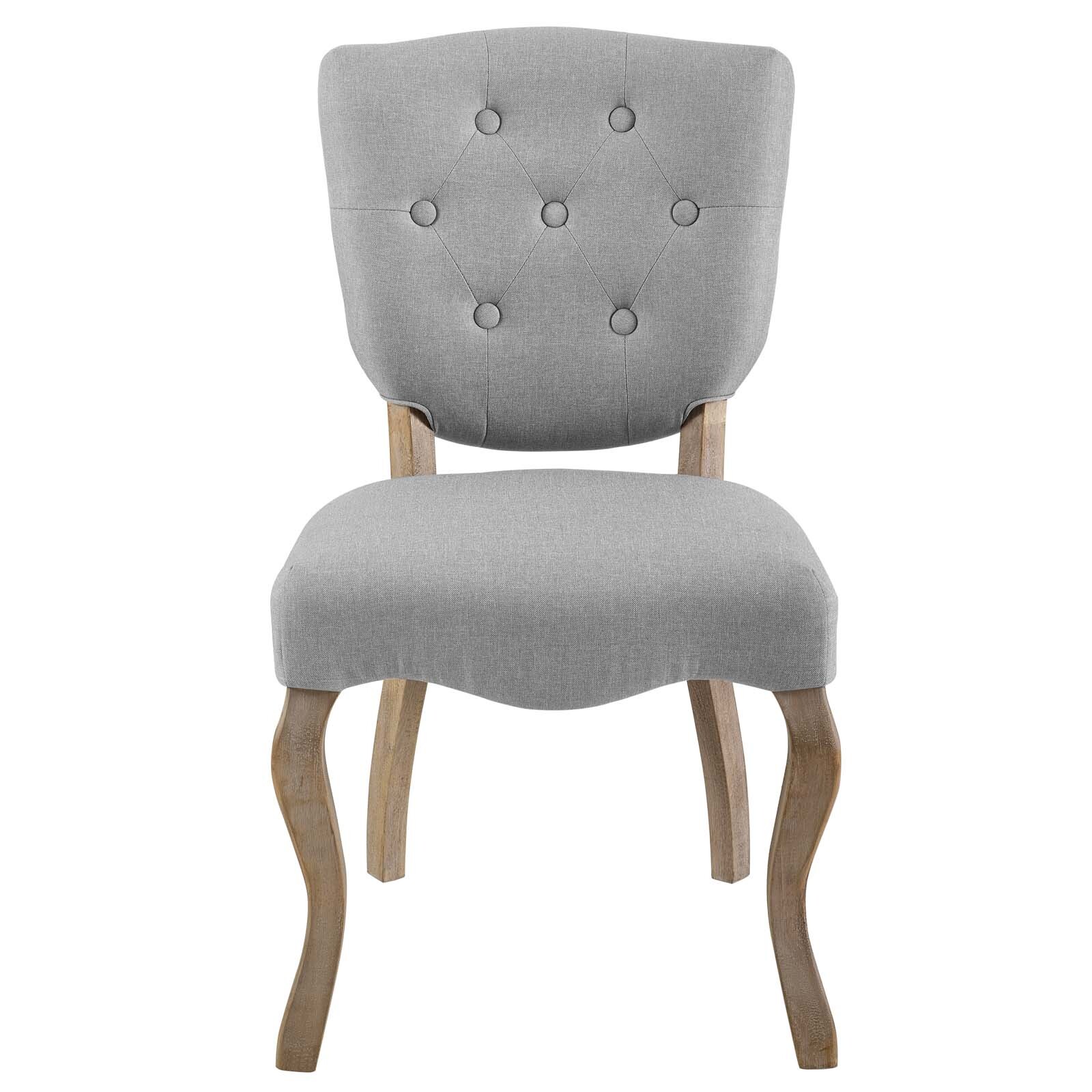 Modway Array Dining Side Chair Set of 2 in Light Gray