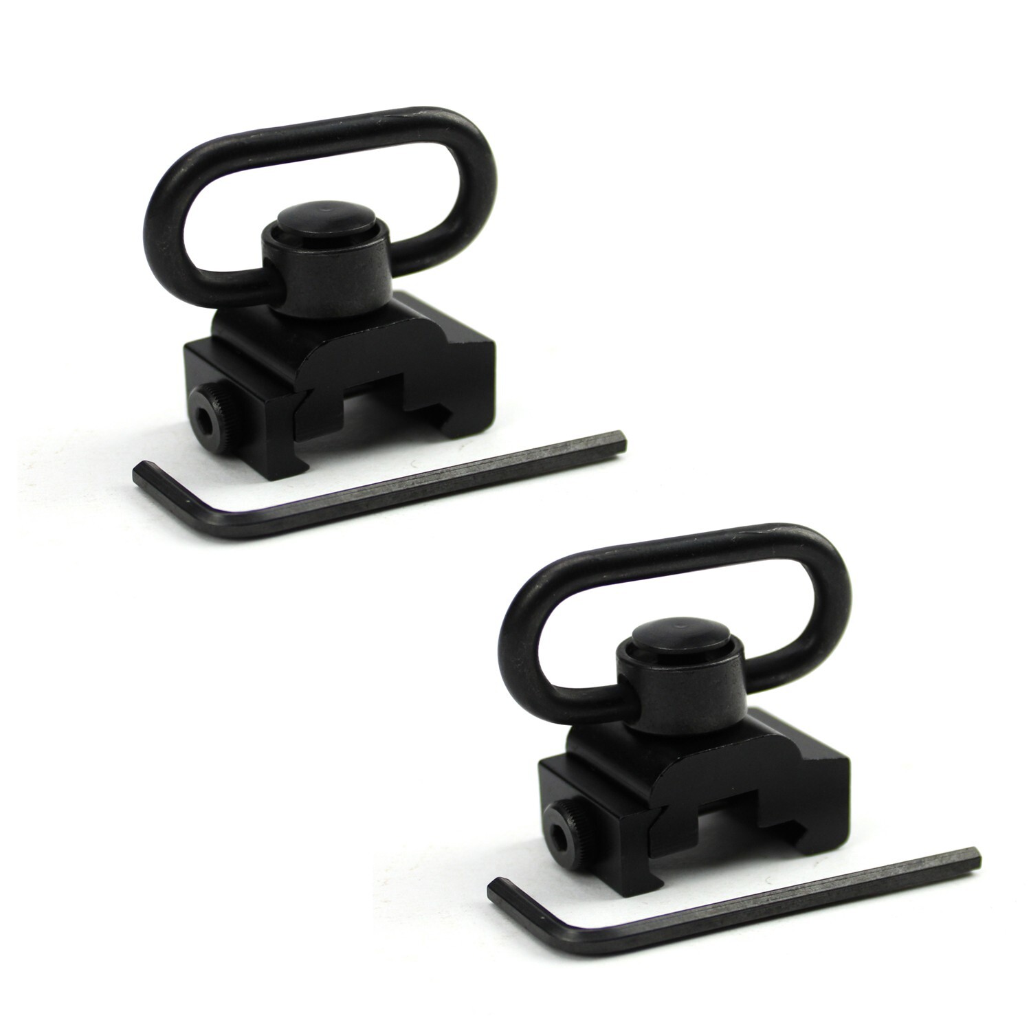 X-Store 2PCSHeavy Duty Quick Detach Push Button Sling Swivel Fit Picatinny Mount