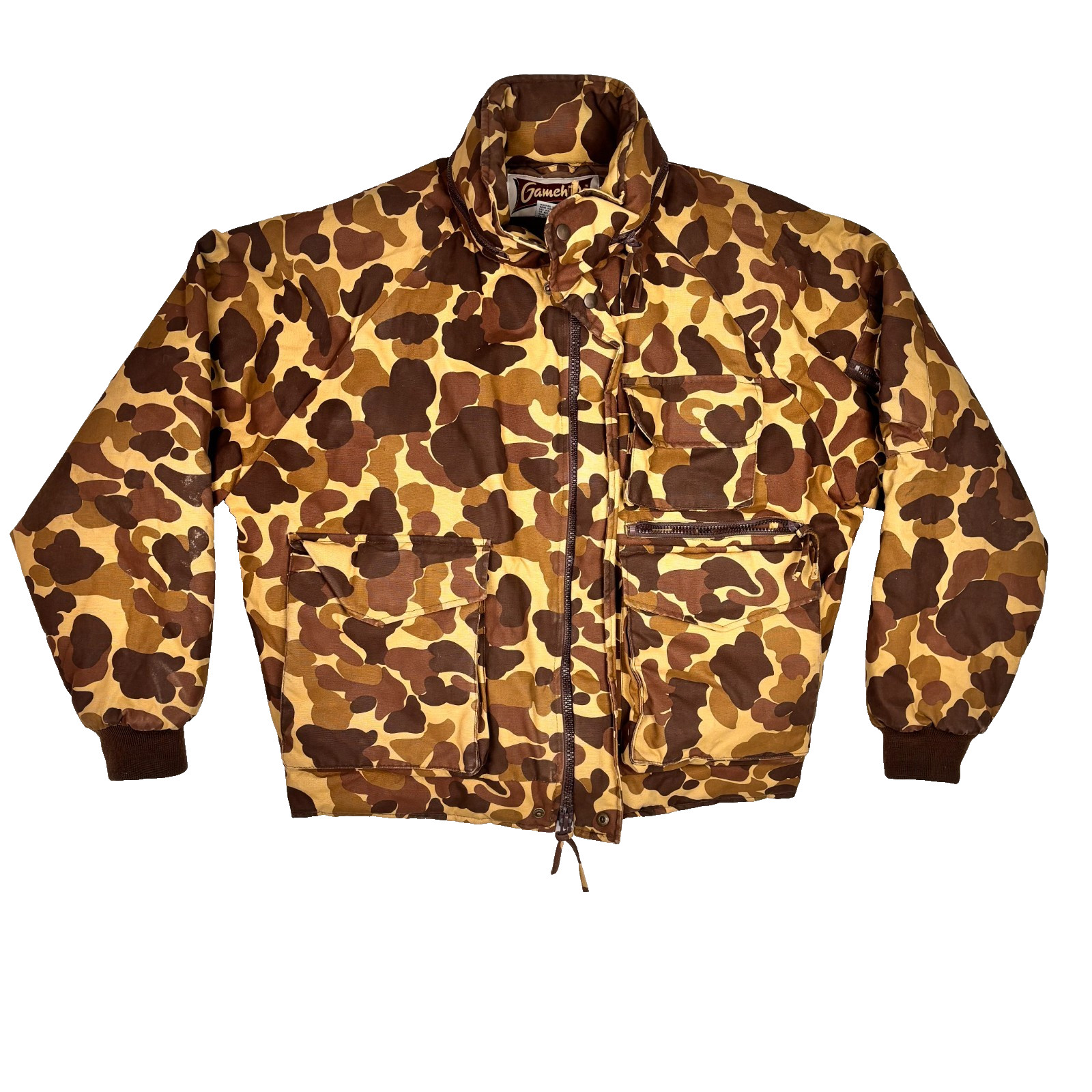 Gamehide Flyway Camo Duck Hunting Insulated Hooded Wader Jacket Coat Men’s Sz XL