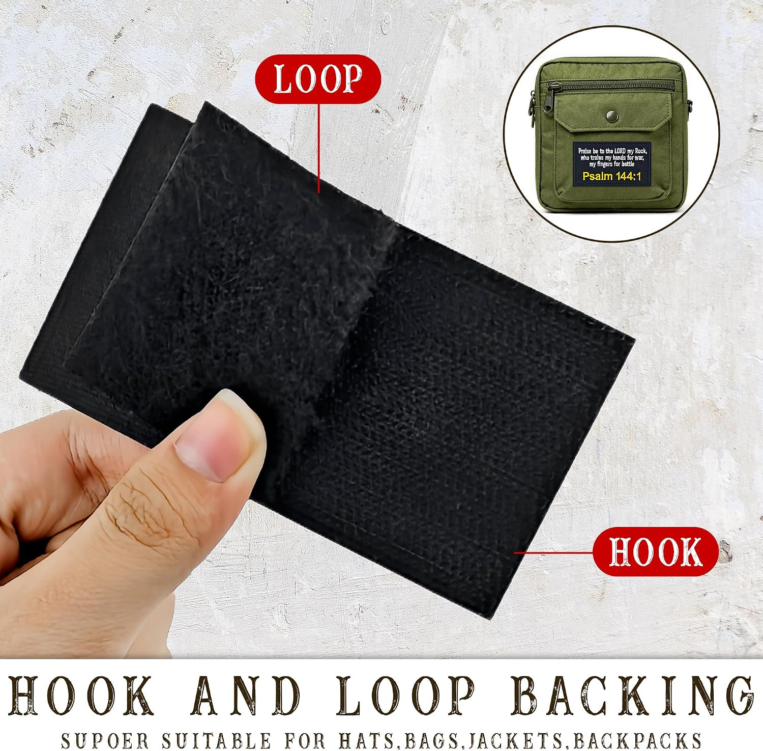 Tactical Christian Cross Patch for Men-8 Pack Military Morale Hook and Loop Patc