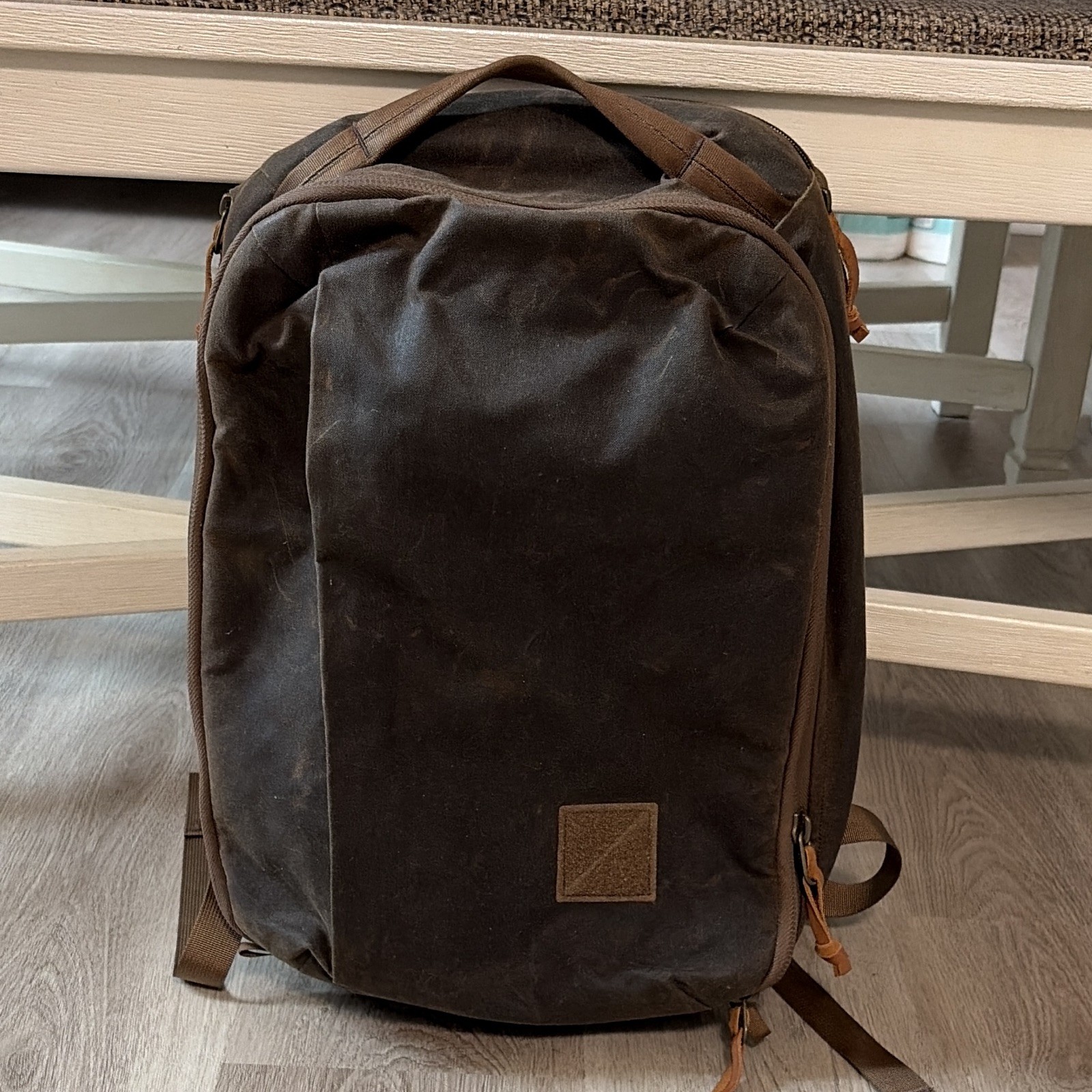 EVERGOODS CPL 16 Waxed Canvas 16L Brown Padded Zip Backpack 15" Laptop
