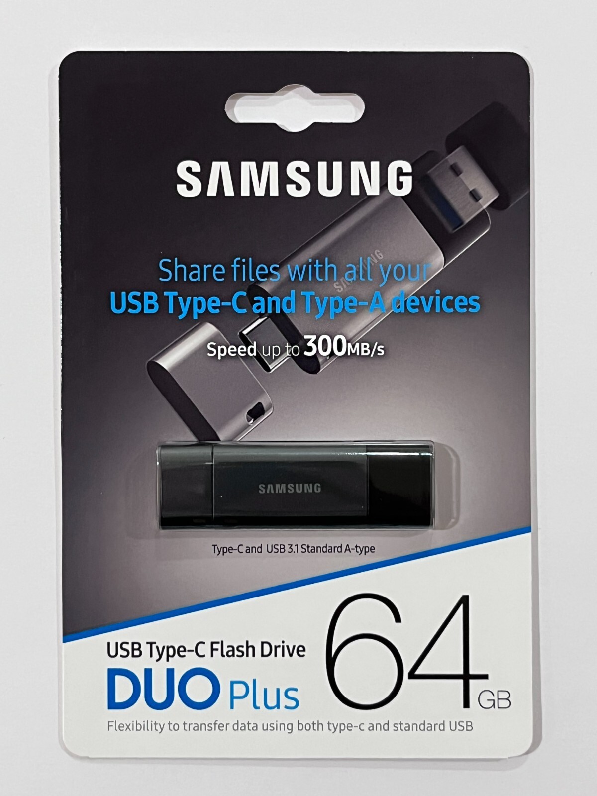 New Samsung DUO Plus USB Type-C Flash Drive 64GB MUF-64DB/AM