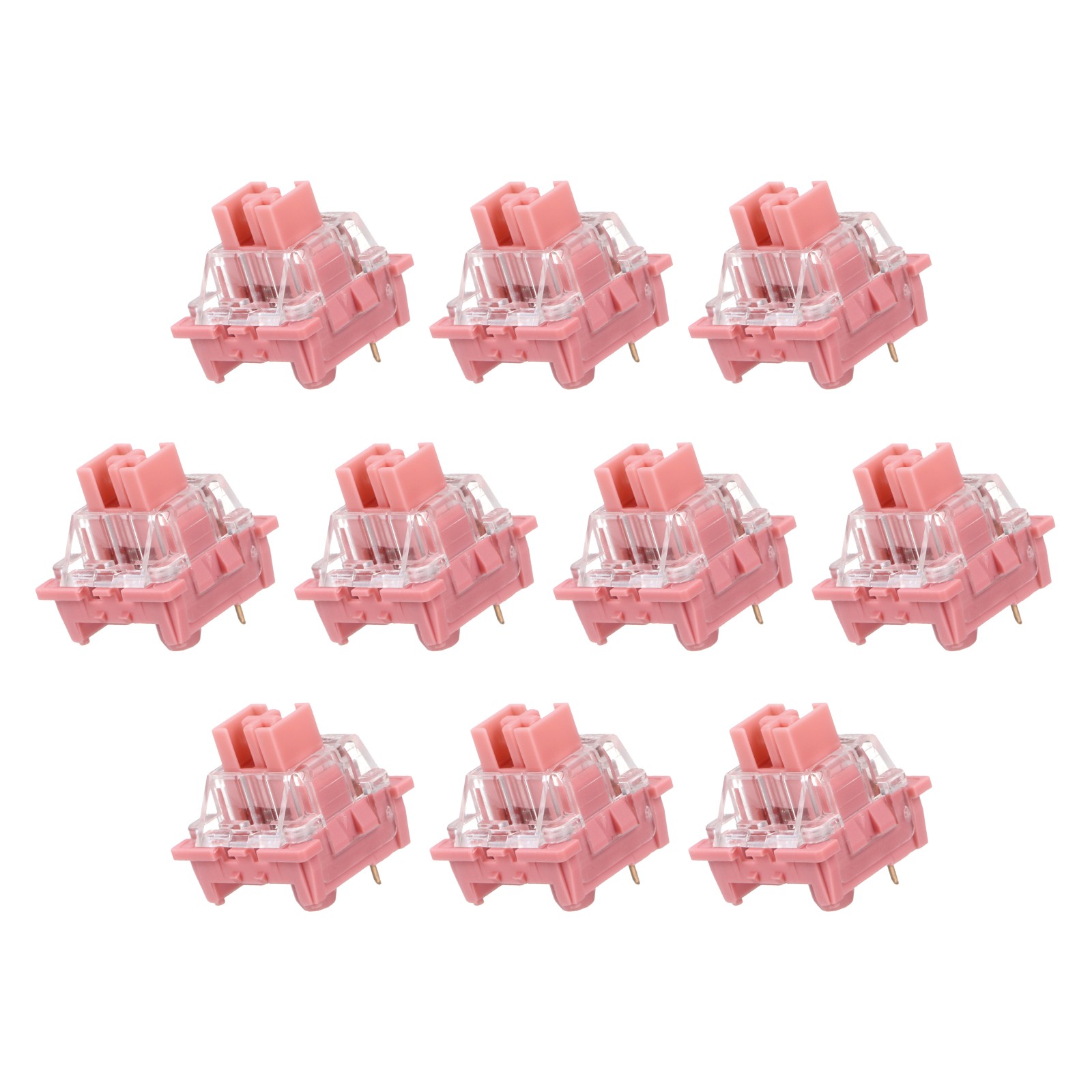 10pcs Pink Keyboard Switch 3-Pin 45gf Linear Keyboard Switch Replacement