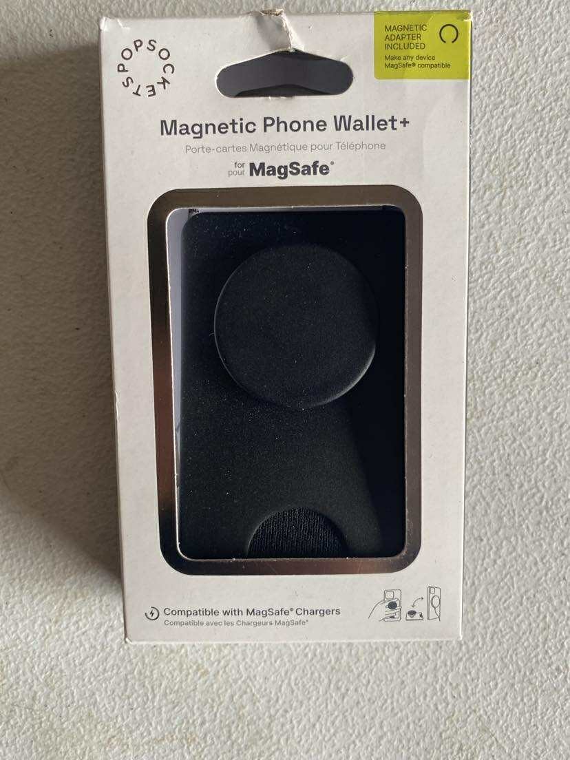 PopSockets Magnetic Phone Wallet with Grip and MagSafe, Magnetic Adapter Ring 