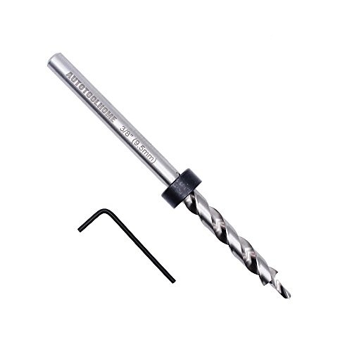 Drill Bit w/ Depth Stop Collar 3/8" Twist Step 6.5" Long for Pocket Hole Jig Mas