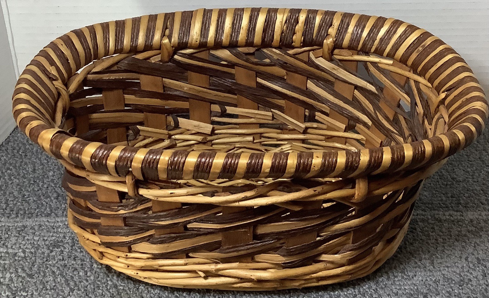 Woven Basket, Rattan, 12.5 Inches X 9 Inches, 5 Inches High, Unbranded