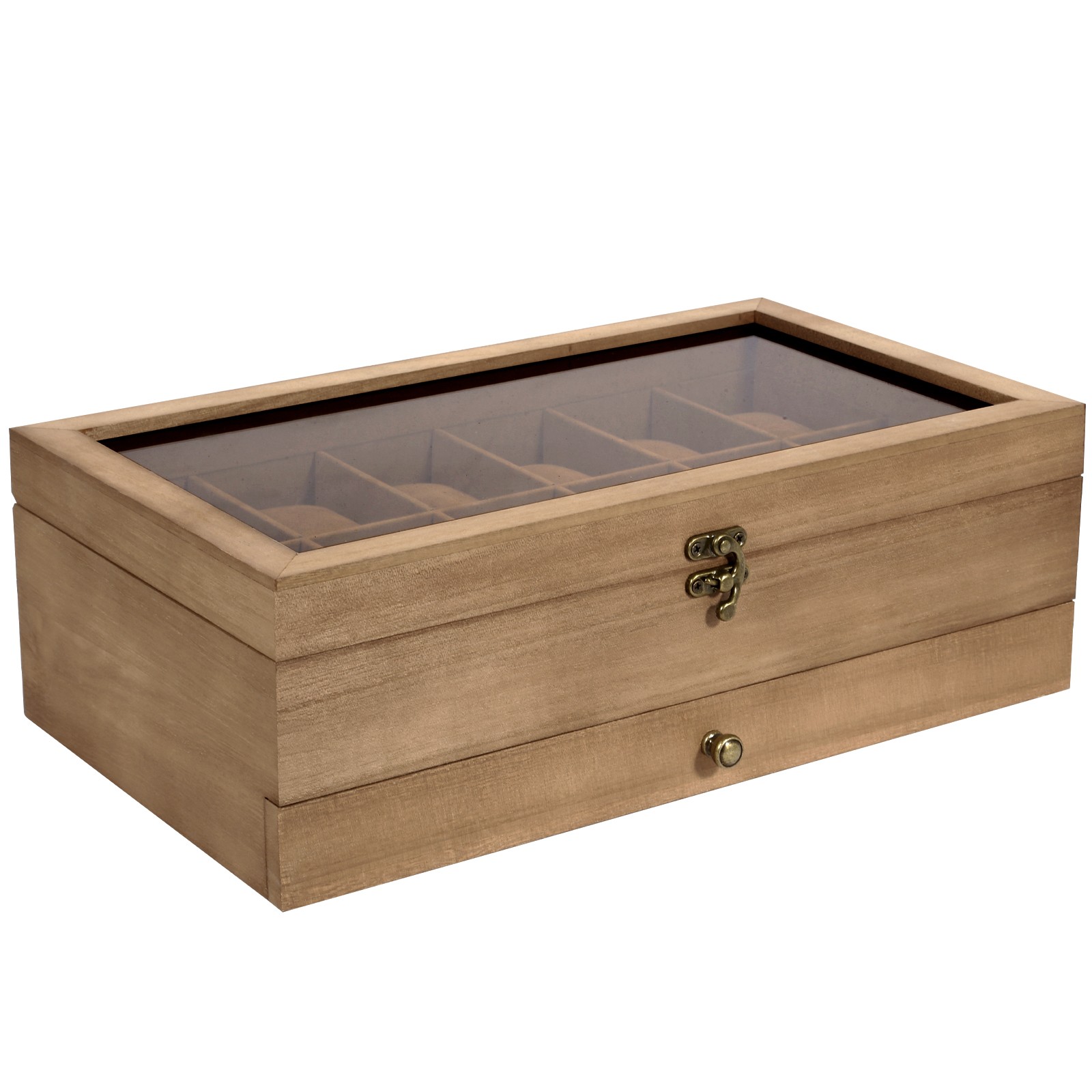 12 Slots Watch Box Solid Wood  Storage Display Case Wrist Watch Case