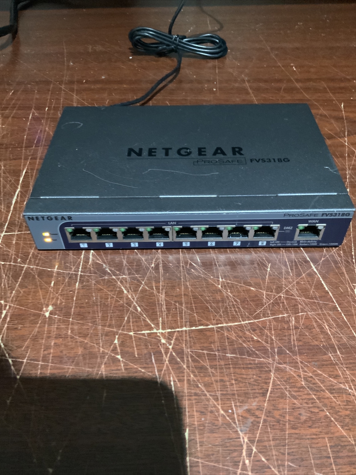 NETGEAR ProSafe FVS318G 8-Port VPN FIREWALL ROUTER w/ AC Adapter