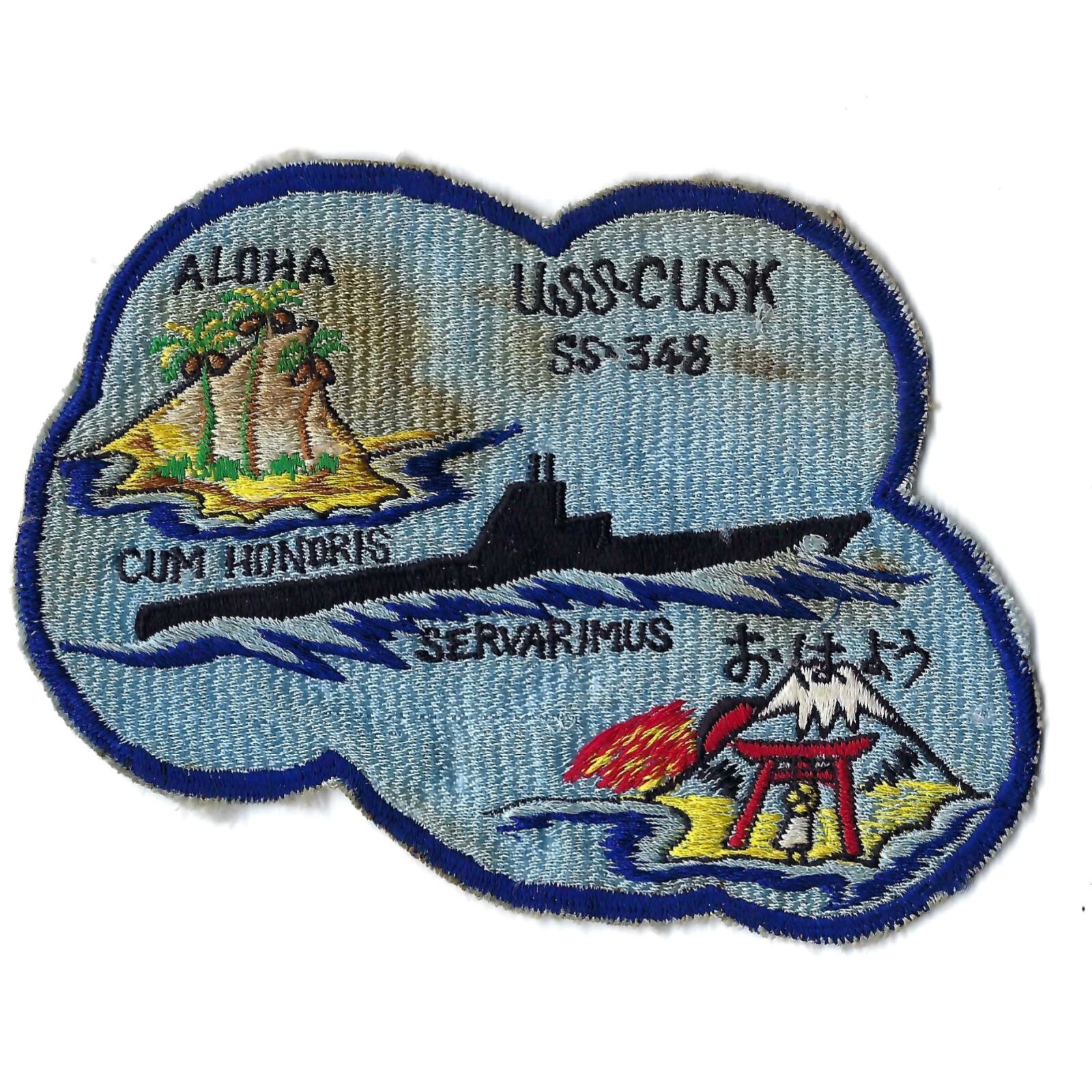 60's USS CUSK SS-348 WESTPAC 1962 CRUISE (JAPANESE MADE) patch