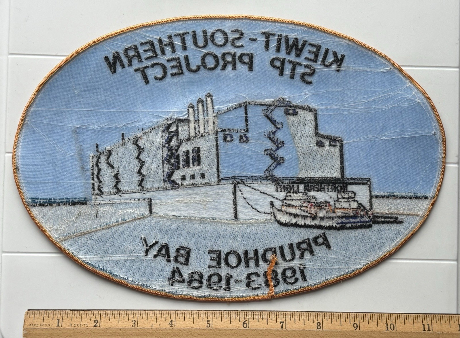 Kiewit Southern STP Project Prudhoe Bay Alaska 1983-1984 Large Jacket Patch