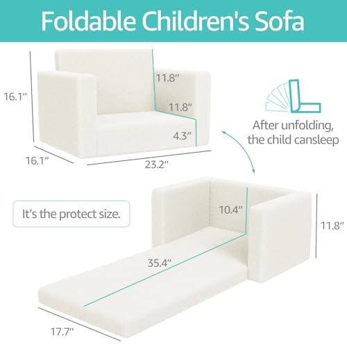 Washable Toddler Couches That Fold Out Kids Couch Bed with Removable Cover
