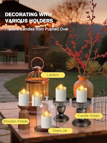 Rechargeable Tea Lights Candles with Remote Timer, 2" x 2.1" 6 pack White