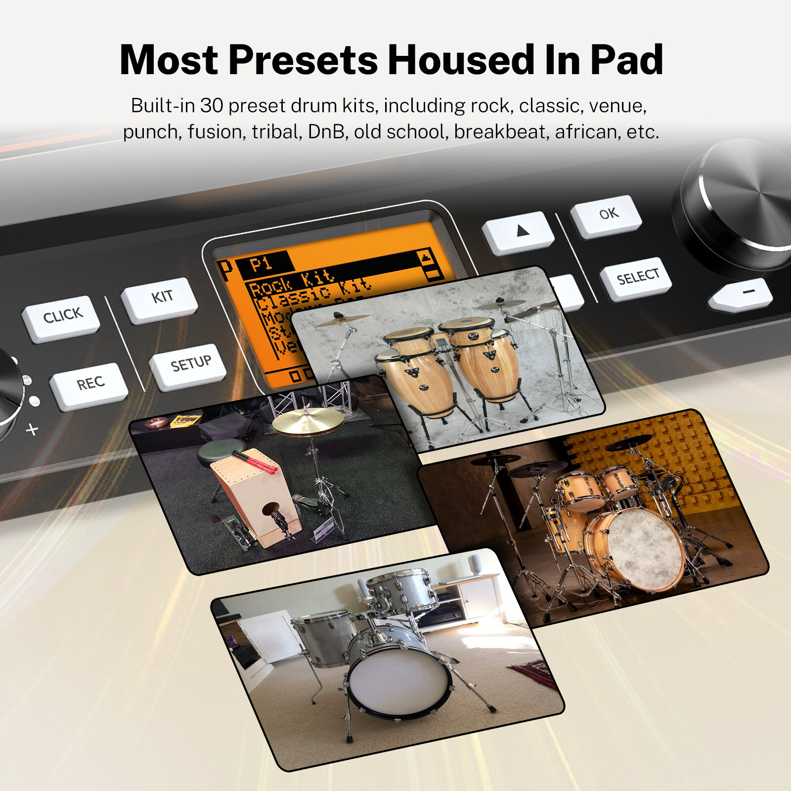 Avatar PD705 Percussion Sample Pad 9-Trigger Electric Drum Multipad USB MIDI