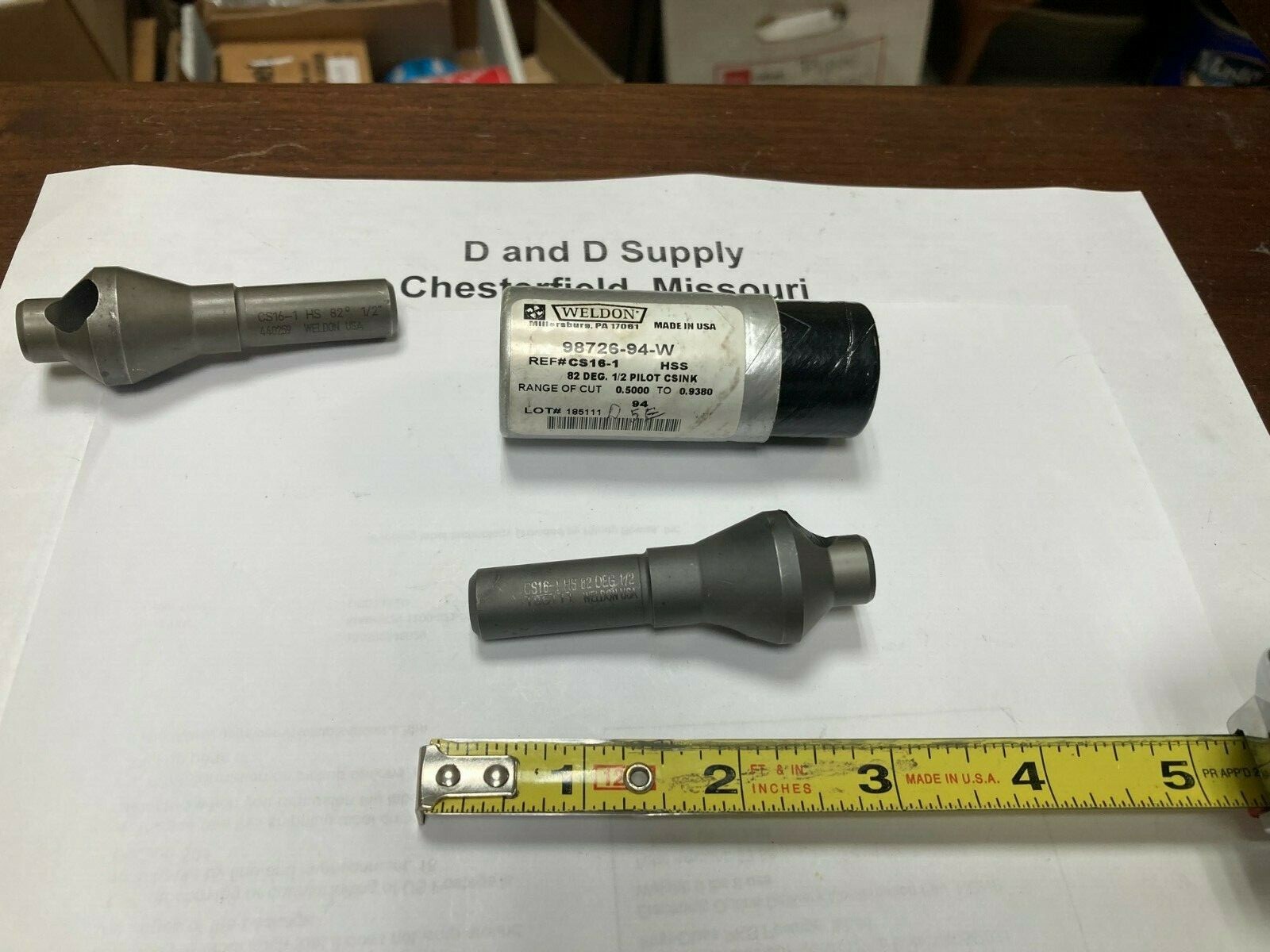 Weldon 98726-94-W, 15/16" Countersink, 1/2" Shank, 82°, HSS, Made-In-The-USA