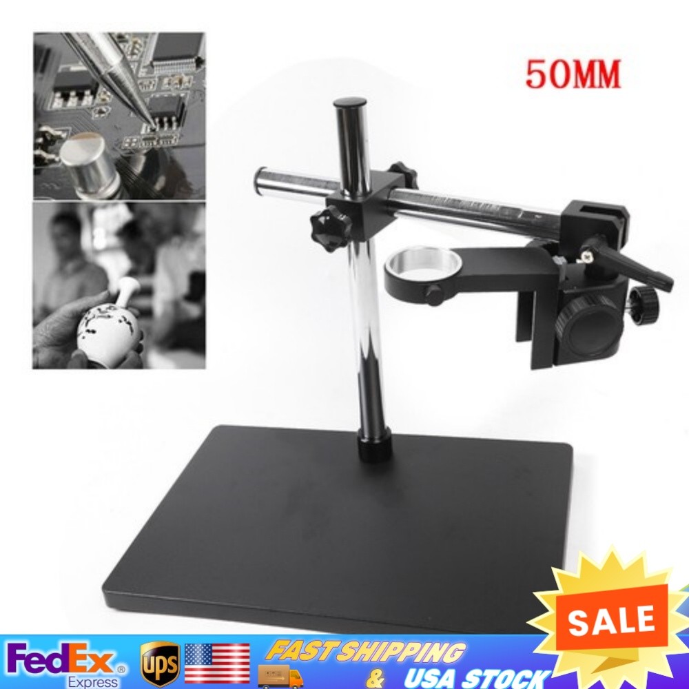 50mm Ring For Microscope Holder Heavy Duty Boom Large Stereo Table Stand  USA