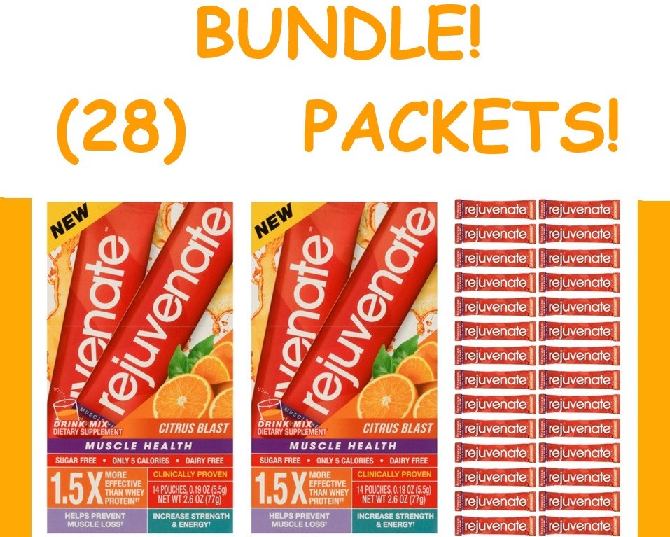 BUNDLE! (28) Rejuvenate Muscle Health Fruit Punch Drink Mix  FREE Ship!