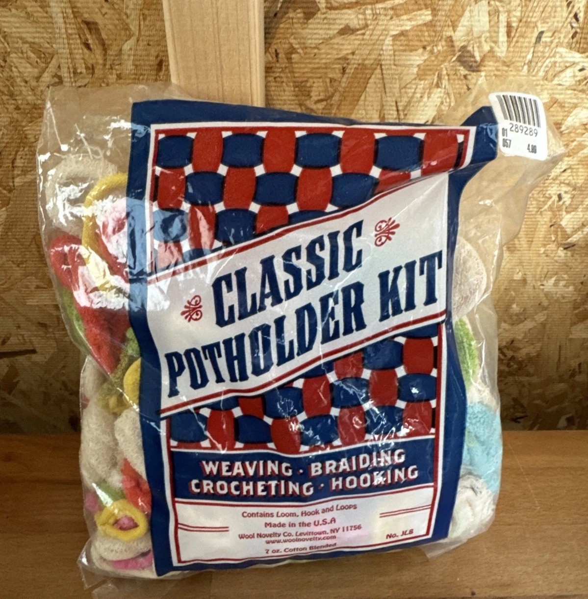 Classic Potholder Kit, Loom Hook & Loops, Original Package, Weave Braid