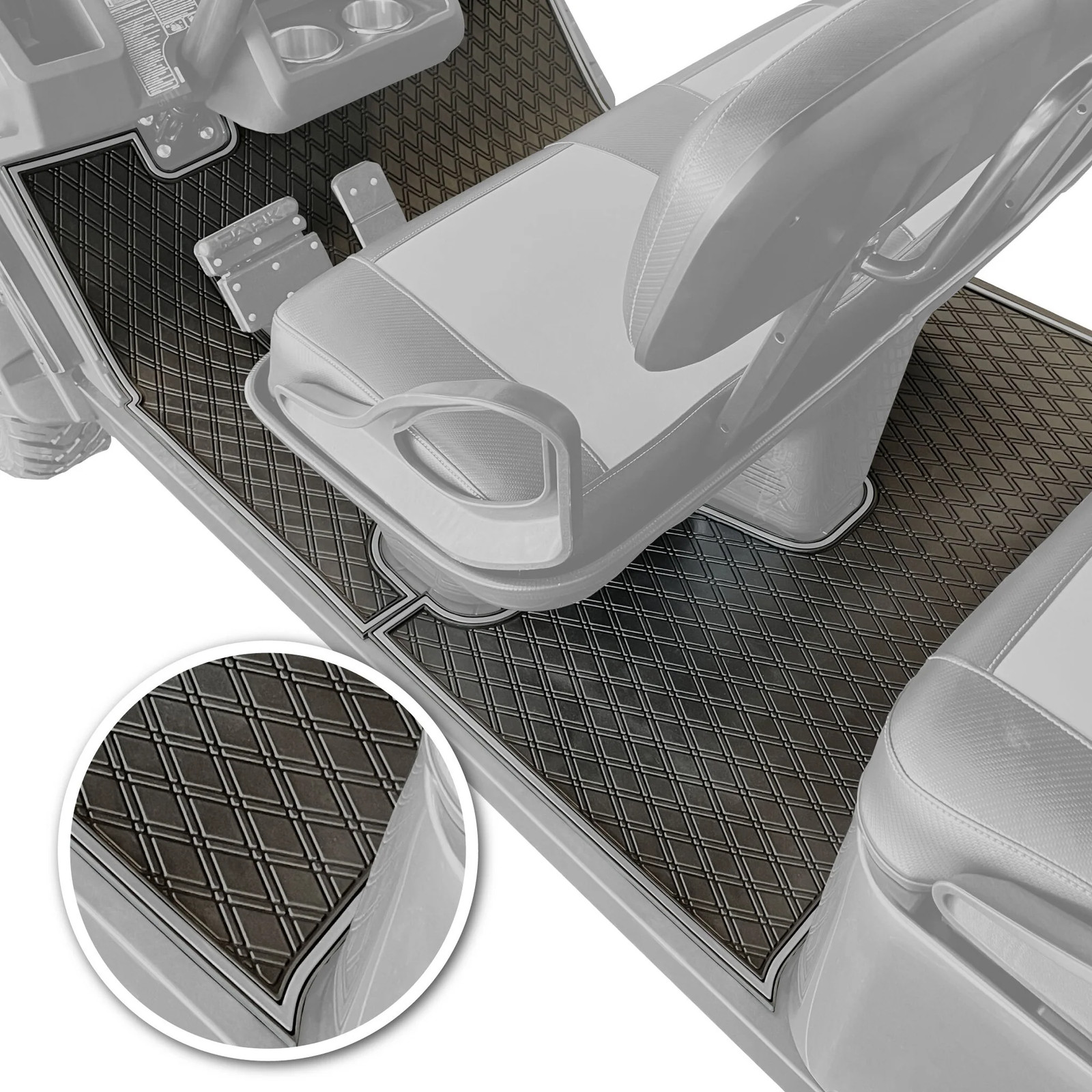 Xtreme Mats EZGO L6 Floor Mat | Full Coverage Black & Gray