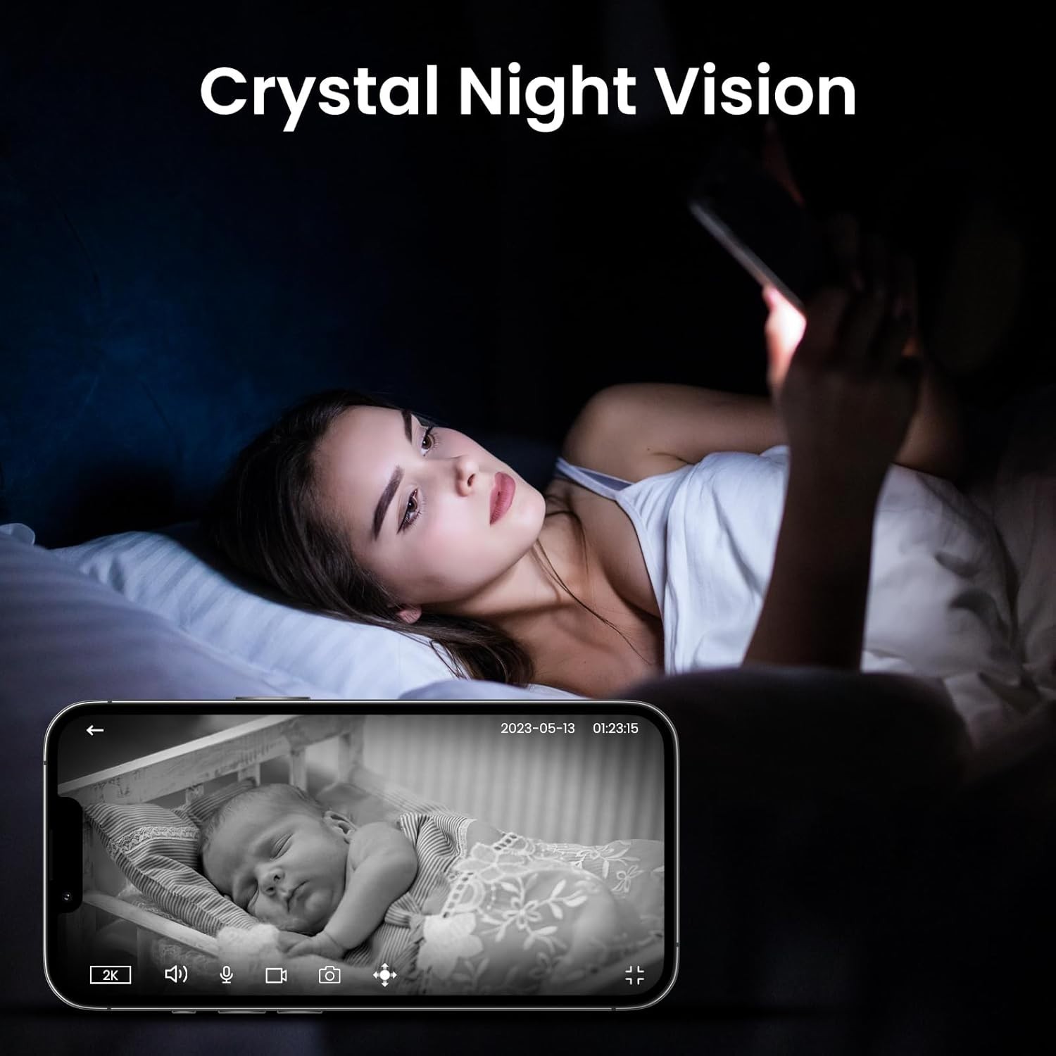 Smart 360° Home Security Camera - 2-Way Audio, Night Vision & Alexa-Compatible