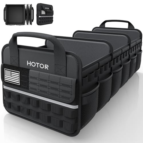 Tactical Car Trunk Organizer - Foldable Trunk Organizer for SUV XX-Large Black
