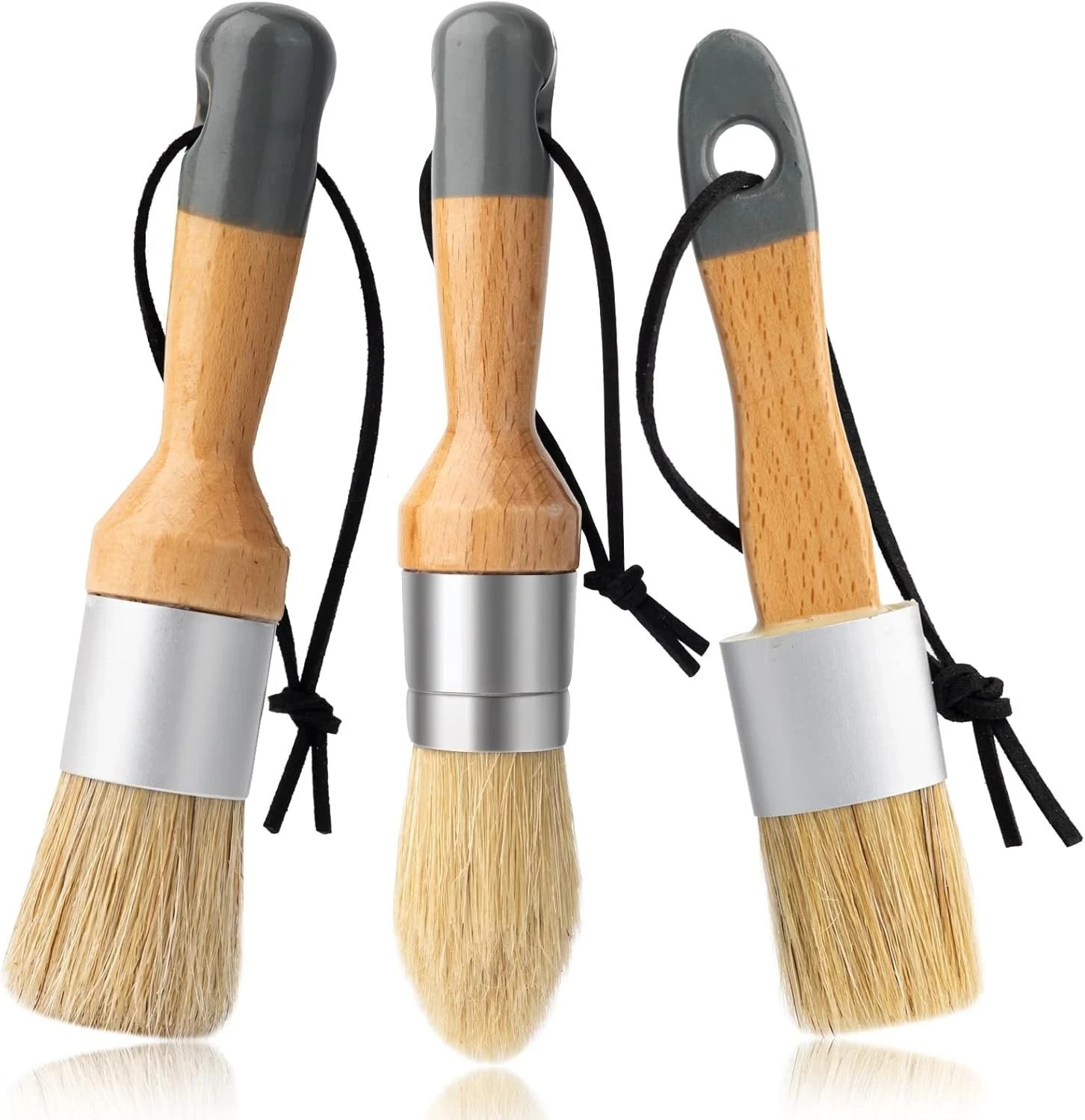 Chalk Wax Paint Brush, 3Pcs, Chalk Paint Brushes for Furniture, Small Wax Brush