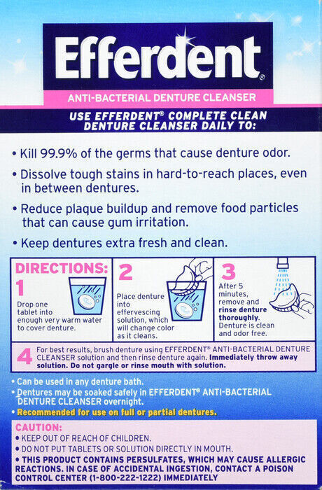 Efferdent Original Tablet 102ct