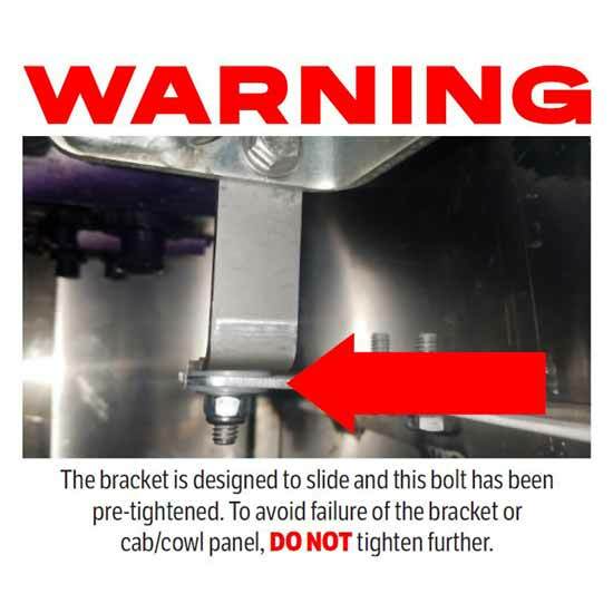 SS Lower Sliding Cab Cowl Panel Mounting Brackets For Peterbilt 388 & 389