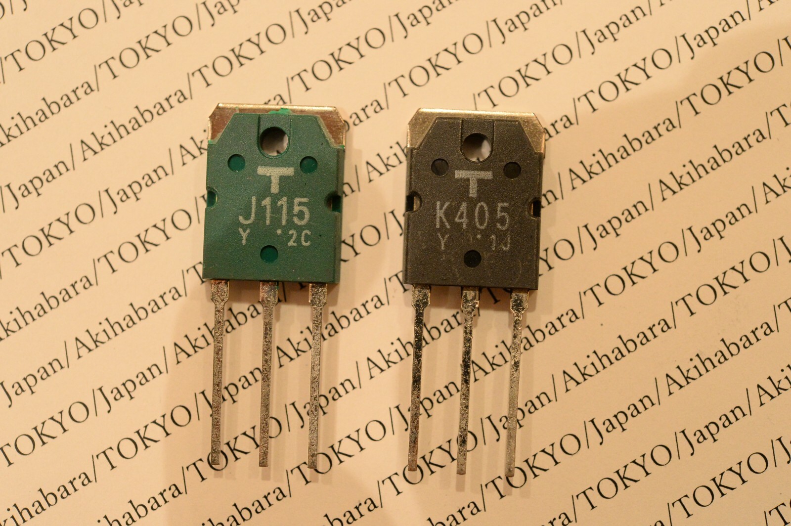 A Pair of 2SK405-Y / 2SJ115-Y NOS Genuine TOSHIBA Original Made in Japan MOSFET