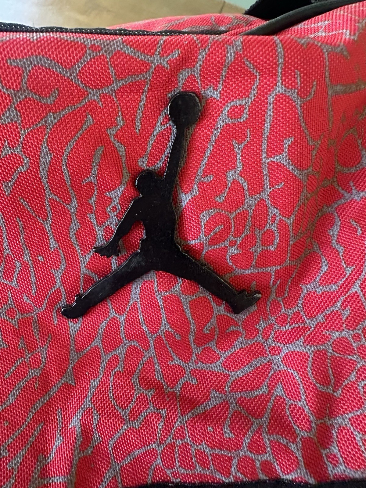Nike Air Jordan Duffle Bag Jumpman Cement Elephant Print Red