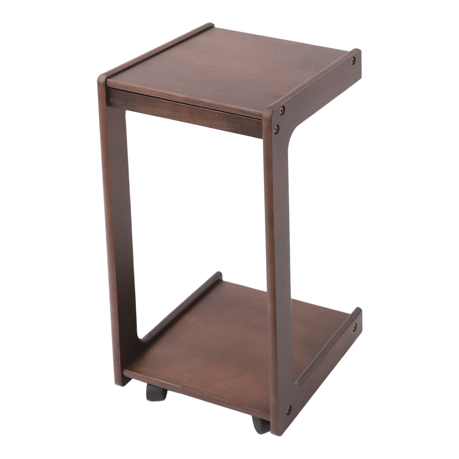 C-Shape Mobile Snack End Side Sofa Laptop Table w/ Drawer & Lockable Wheels