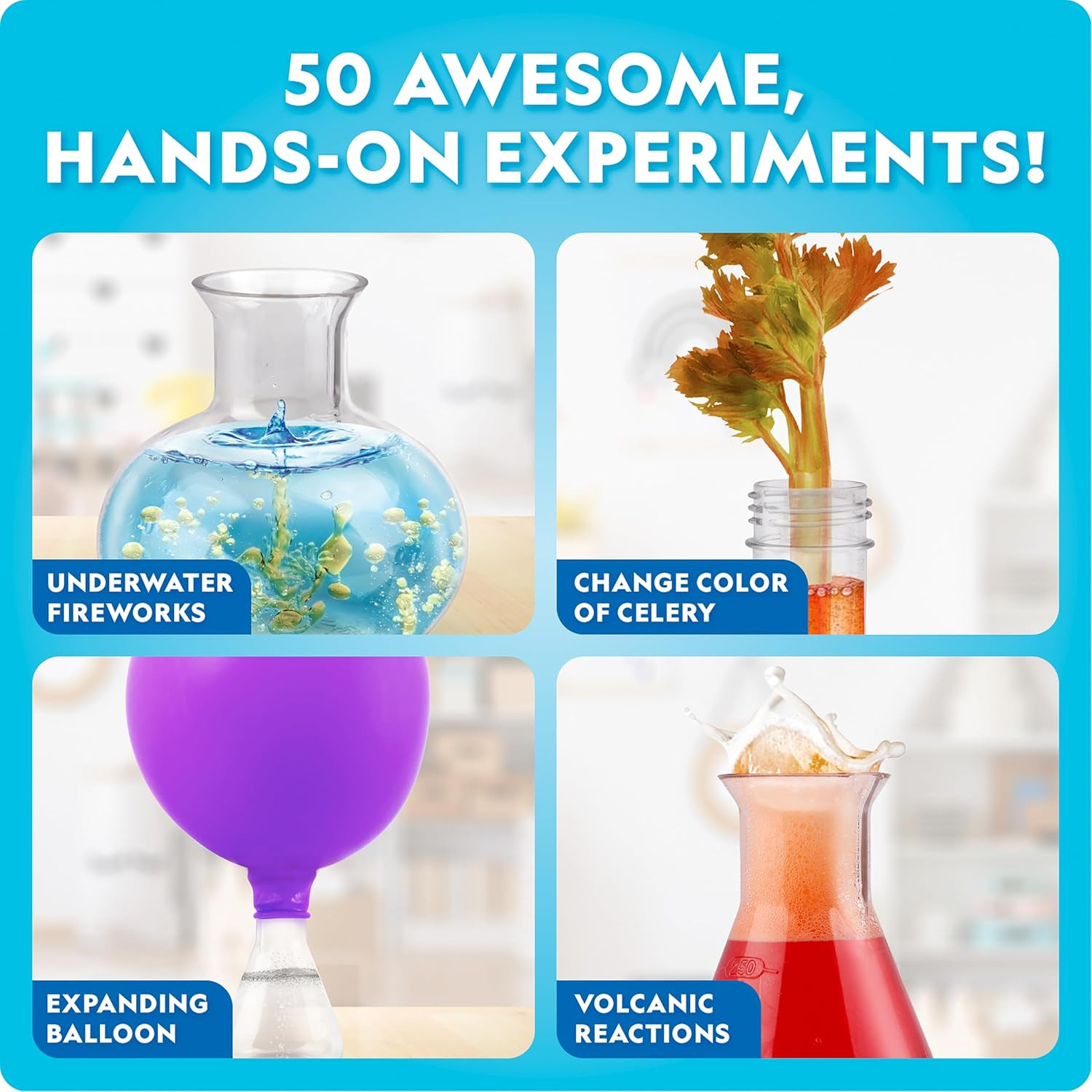 National Geographic Junior Chemistry Set - Complete Early Learning Lab Kit with