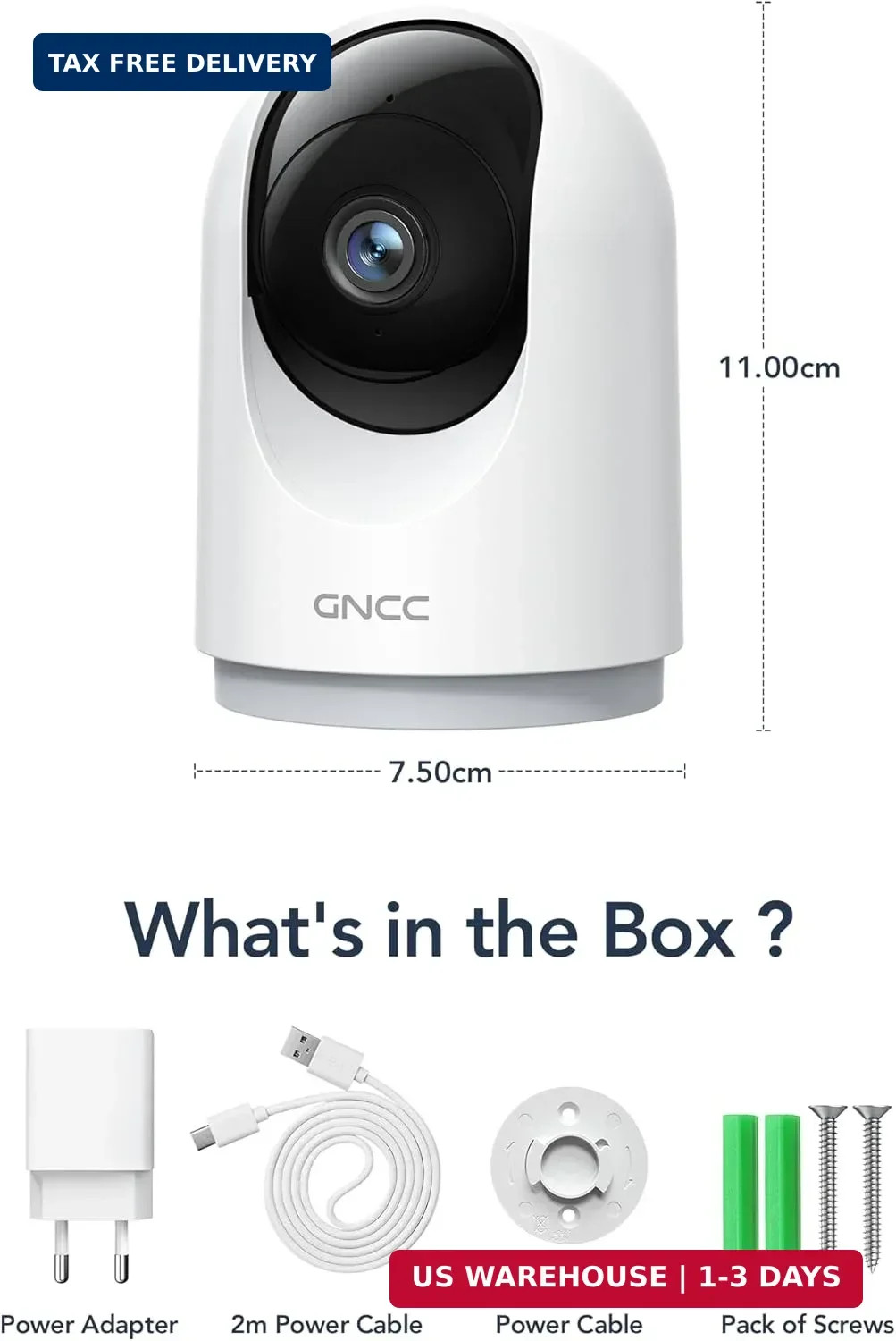 Indoor Security Camera, 2K Cameras for Home Security with Motion Detection, B...
