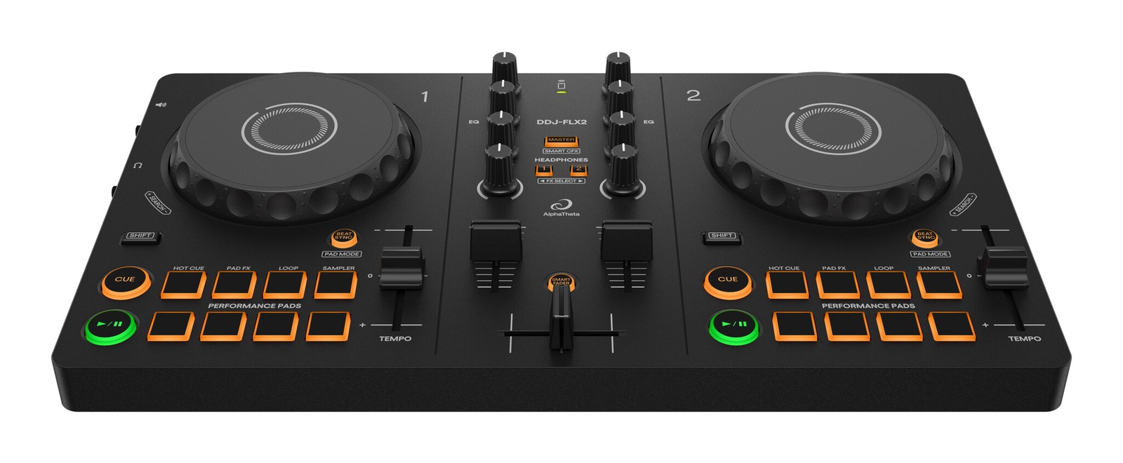 DDJ-FLX2: ​Compact 2-Channel DJ controller - AlphaTheta
