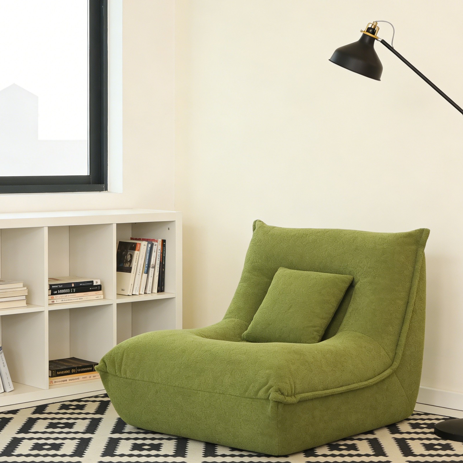 Lounge Chair With Pillow High Resilience Foam Single Sofa Indoor Couch For