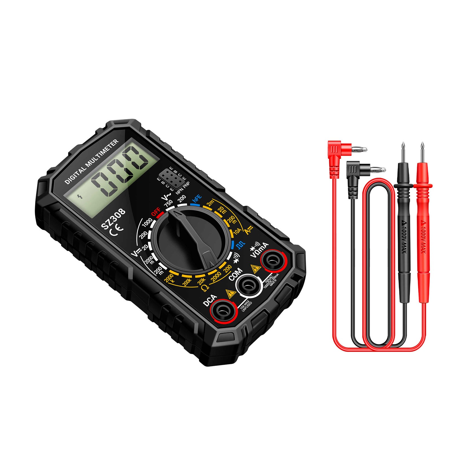 Digital Multimeter Voltmeter Ammeter Ohmmeter for AC DC Voltage Current Tester