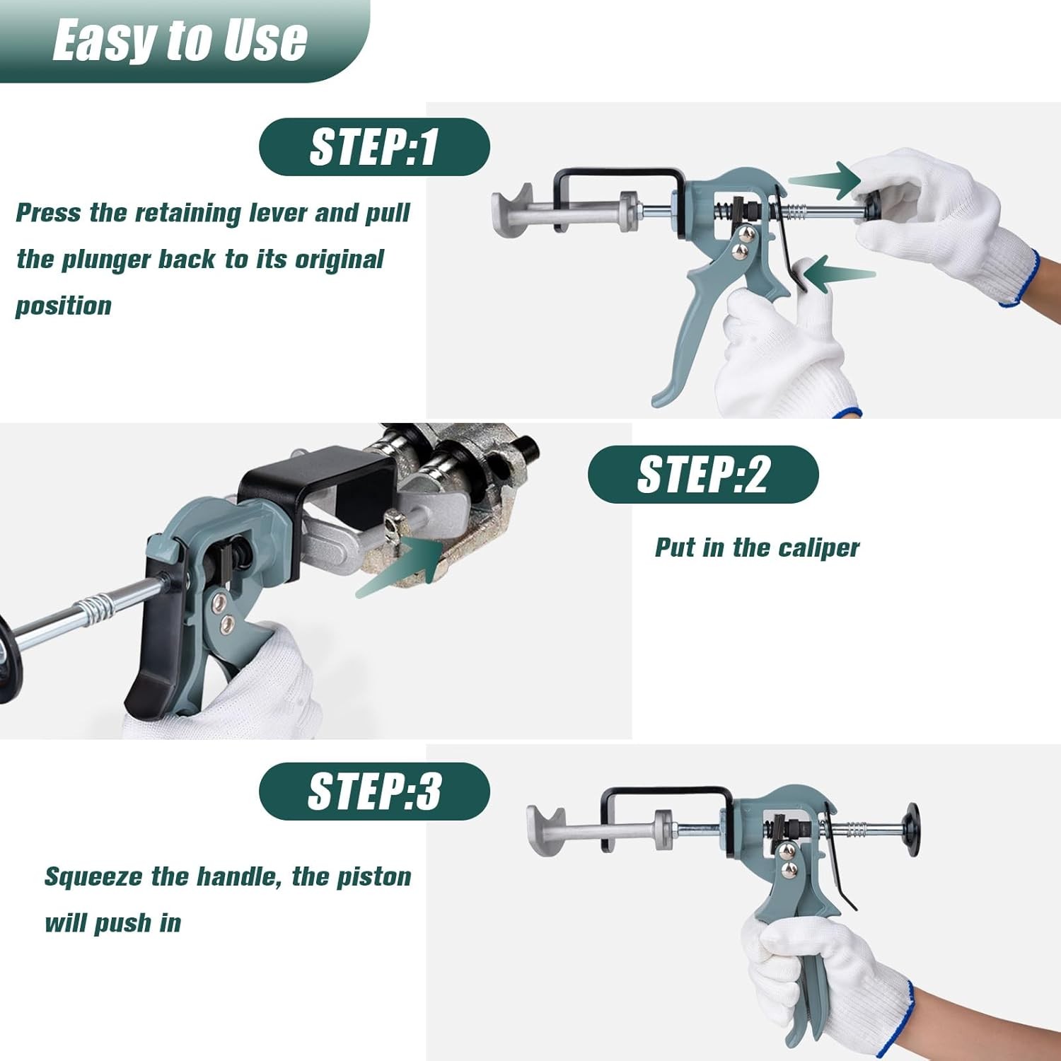 Dual Piston Brake Caliper Compressor Brake Pad Spreader Caliper Reset Tool